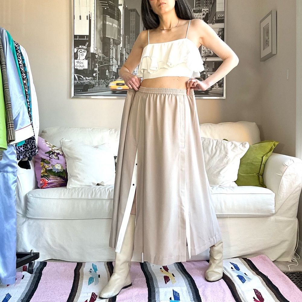 Double split maxi skirt